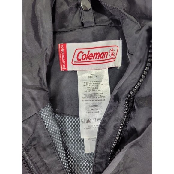 Coleman Size 8‎ Girls Medium Rain Jacket Lightweight Magenta Black Full Zip Hood - Picture 3 of 9